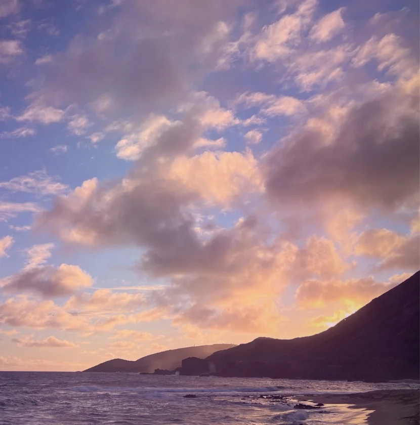 Sunset at the beach.